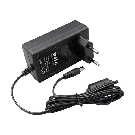 WEKO 16.8 VOLT - 2 AMPER 5.5*2.5 UÇLU KIRMIZI YEŞİL LEDLİ PRİZ TİPİ ŞARJ ADAPTÖRÜ