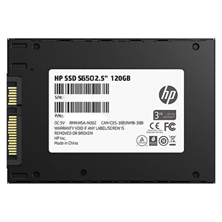 HP S650 345M7AA 560/480 120 GB DAHİLİ 2.5 SATA SSD HARDDİSK