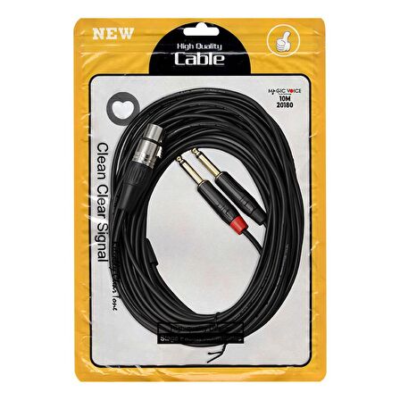 MAGİCVOİCE LD369A CANON ERKEK + 6.3 MM MONO ERKEK 10 METRE KABLO
