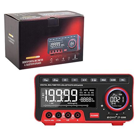 ZOYI ZT-5566 DİJİTAL EKRANLI MASAÜSTÜ ÖLÇÜ ALETİ + BLUETOOTH HOPARLÖR