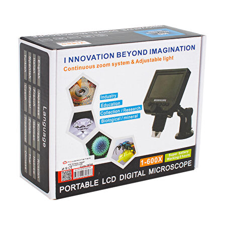 POWERMASTER PM-18798 4.3 LCD DİJİTAL EKRANLI 3.6 MP HD TAŞINABİLİR MİKROSKOP (1-600X ZOOM-LİTYUM PİLLİ)