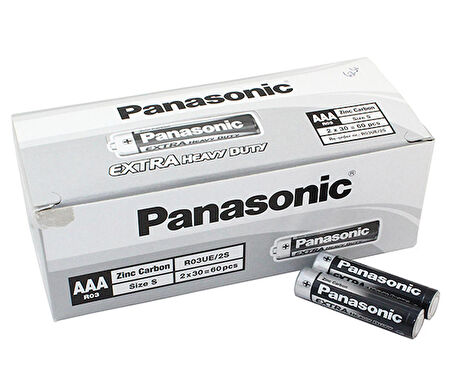 PANASONIC MANGANEZ AAA İNCE KALEM PİL (60LI PAKET)