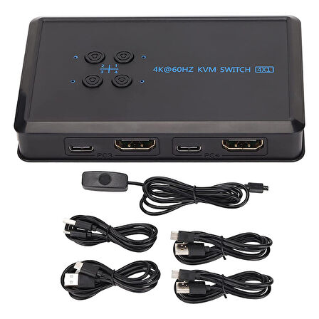 POWERMASTER PM-12016 4K HDMI KVM SWITCH 4X1