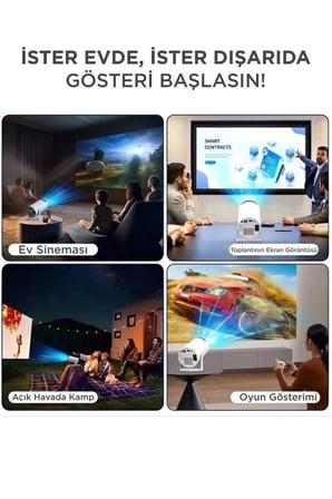 Özel Üretim Seyyar Cihazı Oda Taşınabilir Projektör HY300 PRO Beyaz