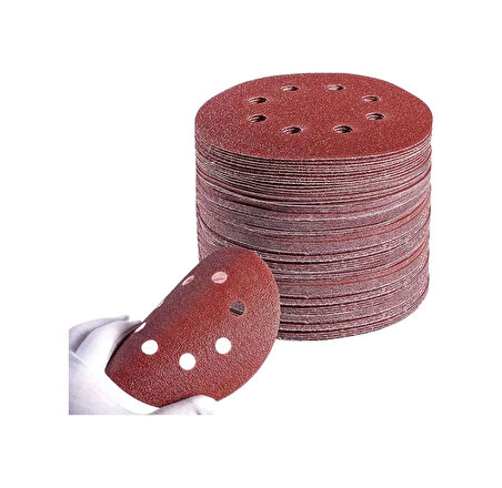 Gfb 6993 Cırtlı Disk Zımpara 8 Delikli 230 mm 100 Kum - 100 Adet