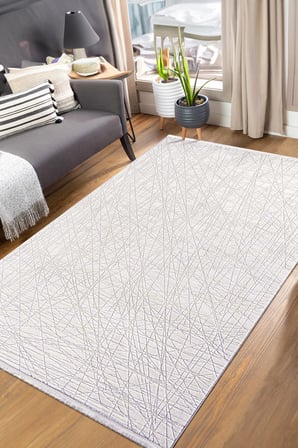 Enti Akik 8615 Krem Halı Kilim Salon Mutfak Kesme Yolluk Dokuma