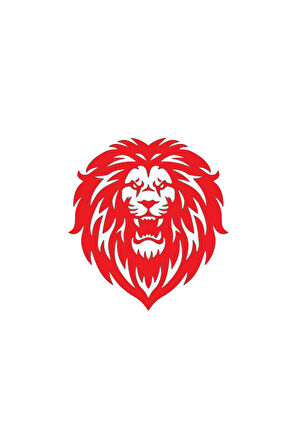 Aslan Tasarımlı Sticker (Oto-Motor-Laptop-Duvar-Dekor) 30 x 30 cm