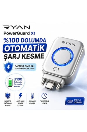 Özel Üretim Ryan Type-C Batarya Koruma Cihazı PowerGuard X1 Günlük Pratik Mobil