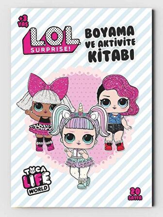 L.O.L Bebek Temalı Toca Boca Boyama Kitabı (20 Tam Sayfa Resimli Boyama Kitabı) (+1 Sayfa Sticker)