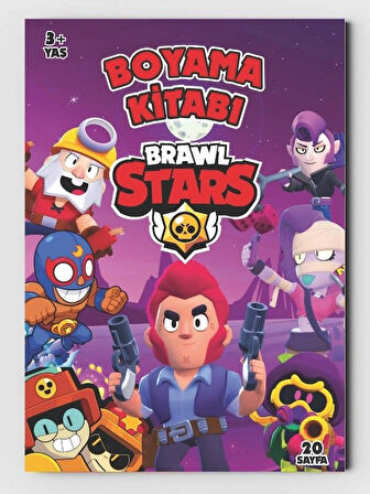  Brawl Stars Boyama Kitabı (20 Tam Sayfa) (+1 Sayfa Sticker)