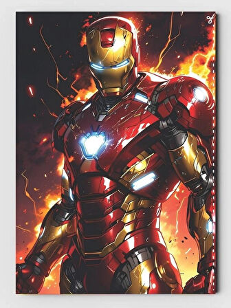  Iron Man Boyama Kitabı (20 Tam Sayfa), Arka Kapak Poster Hediyeli (+1 Sayfa Sticker)