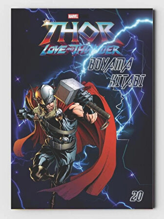 Thor Boyama Kitabı (20 Tam Sayfa), (+1 Sayfa Sticker)