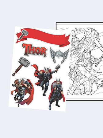 Thor Boyama Kitabı (20 Tam Sayfa), (+1 Sayfa Sticker)