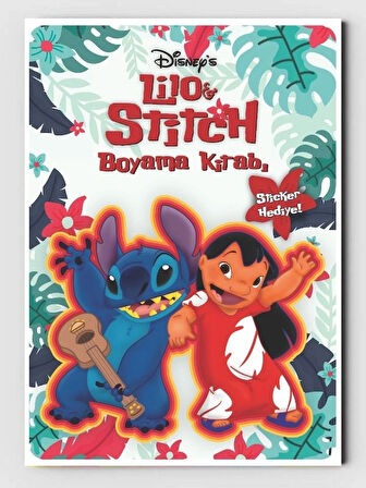 Lilo ve Stitch Boyama Kitabı (20 Tam Sayfa), (Sticker Hediyeli)