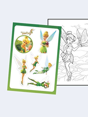 Tinkerbell Boyama Kitabı (20 Tam Sayfa), (Sticker Hediyeli)