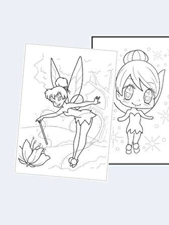 Tinkerbell Boyama Kitabı (20 Tam Sayfa), (Sticker Hediyeli)