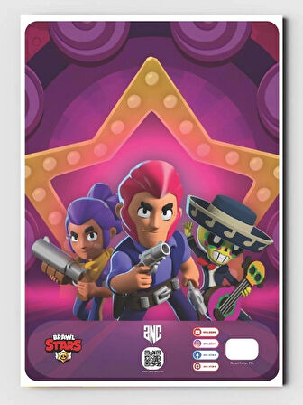 Brawl Stars Boyama Kitabı (20 Tam Sayfa), (Sticker)