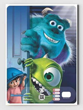 Sevimli Canavarlar (Monsters Inc) Boyama Kitabı (20 Tam Sayfa), (Sticker Hediyeli)