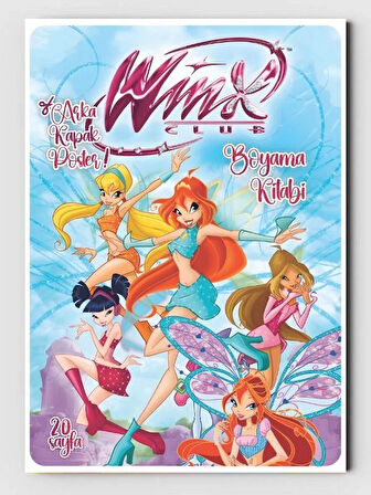 Winx Boyama Kitabı (20 Tam Sayfa), (Poster Hediyeli)