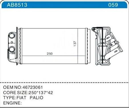 Zenon FI2602 Kalorifer Radyatörü Palio Albea 1.3 MJTD 46723061