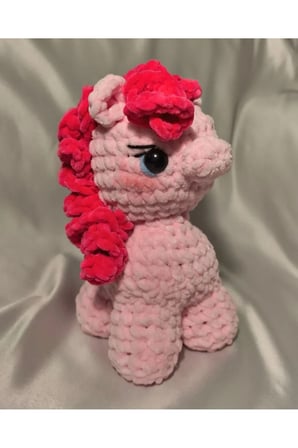 El Yapımı Tığ İşi My Little Pony Peluş Oyuncak | Pinkie Pie