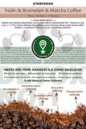 Starfoods Detox Seti Detox Kahve + Detox Çay + Detoks Destek Gıdası 3'lü Süper Set