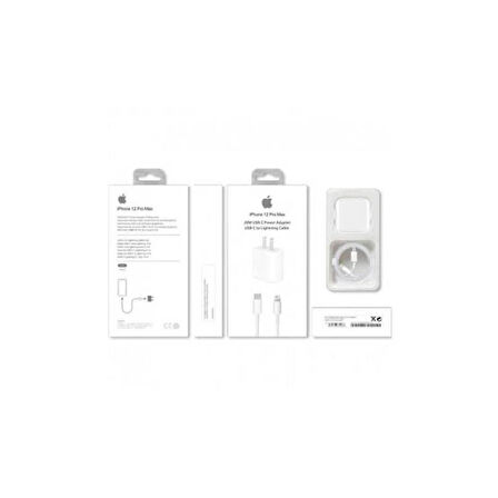 Apple iPhone 11 / 12 / 13 Pro - Pro Max Uyumlu Type-C Girişli 20W Hızlı Adaptör ve Kablo