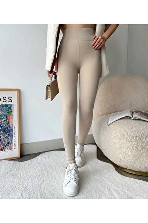 Yüksek Bel Dalgıç Kumaş Toparlayıcı Özellik. Iç Göstermez Kadın Tayt