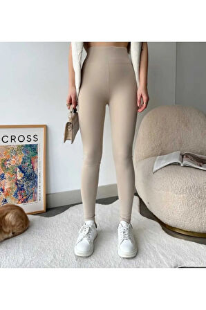 Yüksek Bel Dalgıç Kumaş Toparlayıcı Özellik. Iç Göstermez Kadın Tayt