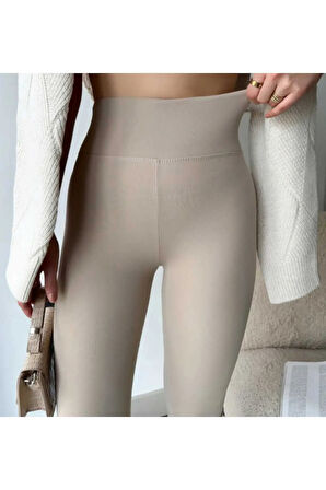 Yüksek Bel Dalgıç Kumaş Toparlayıcı Özellik. Iç Göstermez Kadın Tayt