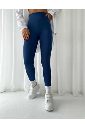 Yüksek Bel Dalgıç Kumaş Toparlayıcı Özellik. Iç Göstermez Kadın Tayt