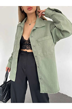 ÇIFT CEPLİ OVERSİZE GÖMLEK CEKET