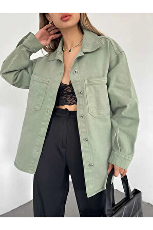 ÇIFT CEPLİ OVERSİZE GÖMLEK CEKET