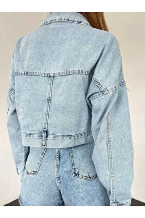 FERMUARLI CROP KOT CEKET