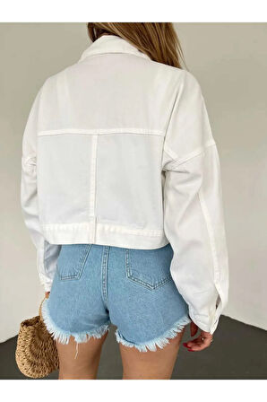 FERMUARLI CROP KOT CEKET