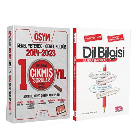 CBA 2024 KPSS Orjinal 10 Yıl Çıkmış Sorular ve AKM Dil Bilgisi Soru Bankası Seti 2 Kitap
