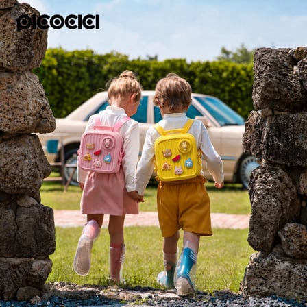 Özel Tasarım Pıcocıcı Travel Büyük BackPack Pembe Figürlü Çocuk Ürünü Renkli Çanta Aktivite Gereci