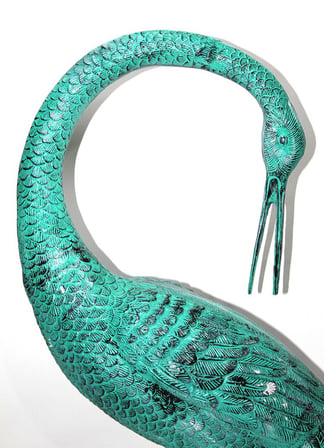 Premium Büyük Aksesuar Kuş Figürü Duvar Panosu Metal İkili Vinç Kuşu Seti 180-155 Cm 180155cmyeşil