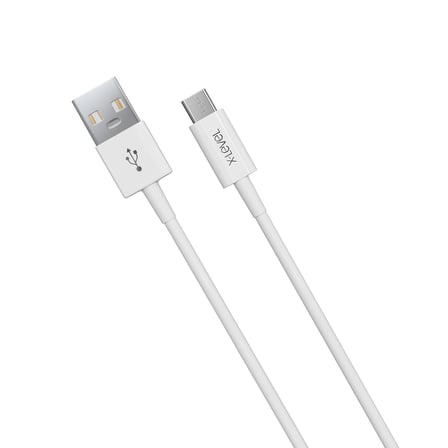 Özel Üretim Hızlı Aktarım Beyaz Kablo Ev Gereci XCC8600 12W 1.2 Metre USB-A to Micro Silikon