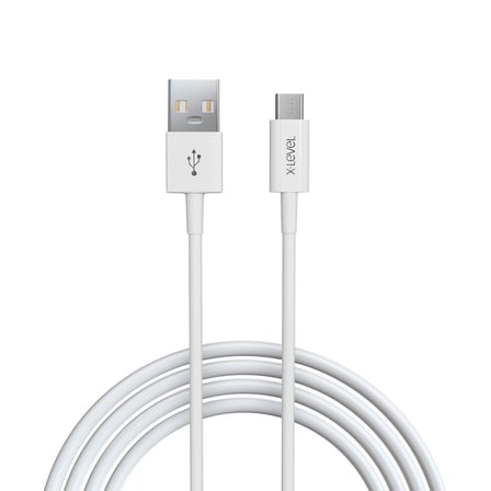 Özel Üretim Hızlı Aktarım Beyaz Kablo Ev Gereci XCC8600 12W 1.2 Metre USB-A to Micro Silikon