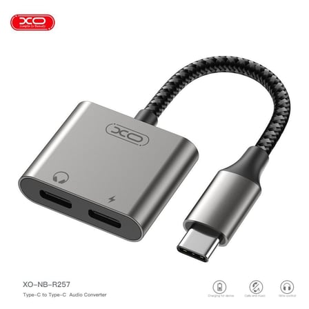 Özel Üretim NB-R257A 2 TYPE-C Girişli Audio Dönüştürücü Kablo Aparat Dinleme Tablet Giriş