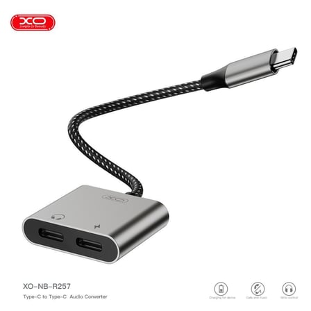 Özel Üretim NB-R257A 2 TYPE-C Girişli Audio Dönüştürücü Kablo Aparat Dinleme Tablet Giriş