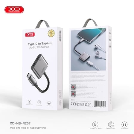 Özel Üretim NB-R257A 2 TYPE-C Girişli Audio Dönüştürücü Kablo Aparat Dinleme Tablet Giriş