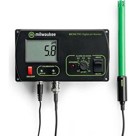 MC110 Pro Ph Kontrol Cihazı - Ph Metre Monitör - LCD Ekran ve Alarmlı