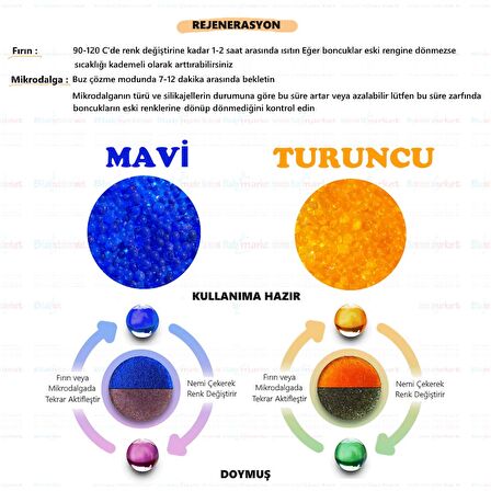 Silikajel Beyaz Nem Alıcı 4Kg Turuncu İndikatörlü - Dökme