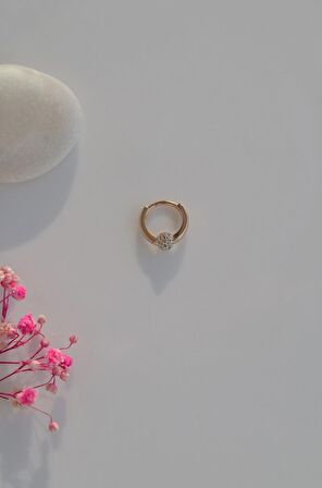 Zirkon Halka Piercing Tragus Helix Kıkırdak Küpesi