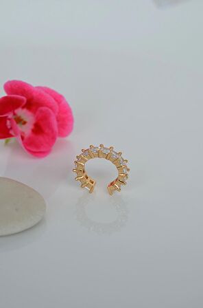 Sıkıştırmalı Kıkırdak Küpesi Zirkon Earcuff