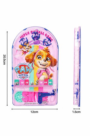 Pinball Oyunu Paw Patrol Nostaljik Retro Eğitici El Oyunu Pilsiz 2+ Yaş Çocuk Oyuncak