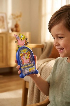 Pinball Oyunu SpongeBob Nostaljik Retro Eğitici El Oyunu Pilsiz 2+ Yaş Çocuk Oyuncak