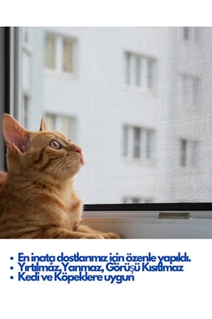 Netpen Yırtılmaz Sineklik Kedi Teli (Pet Tül) 80 X 1000 Cm Dayanıklı Malzeme